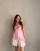 Asymmetrisches Spitzentop aus Seiden - Mix - Switch - Fashion