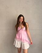 Asymmetrisches Spitzentop aus Seiden - Mix - Switch - Fashion