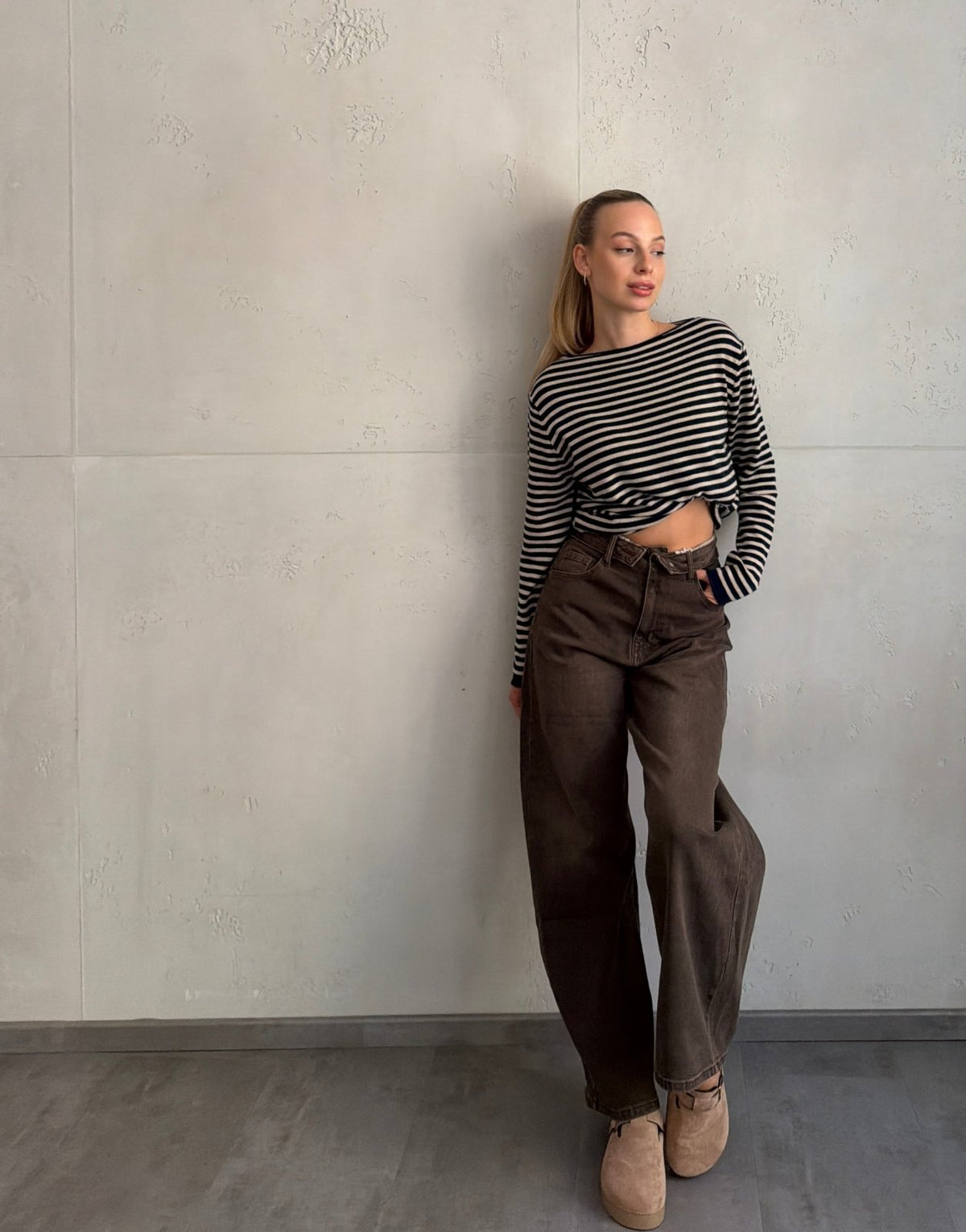 Balloon Jeans mit umgeschlagenem Bund - Switch-Fashion