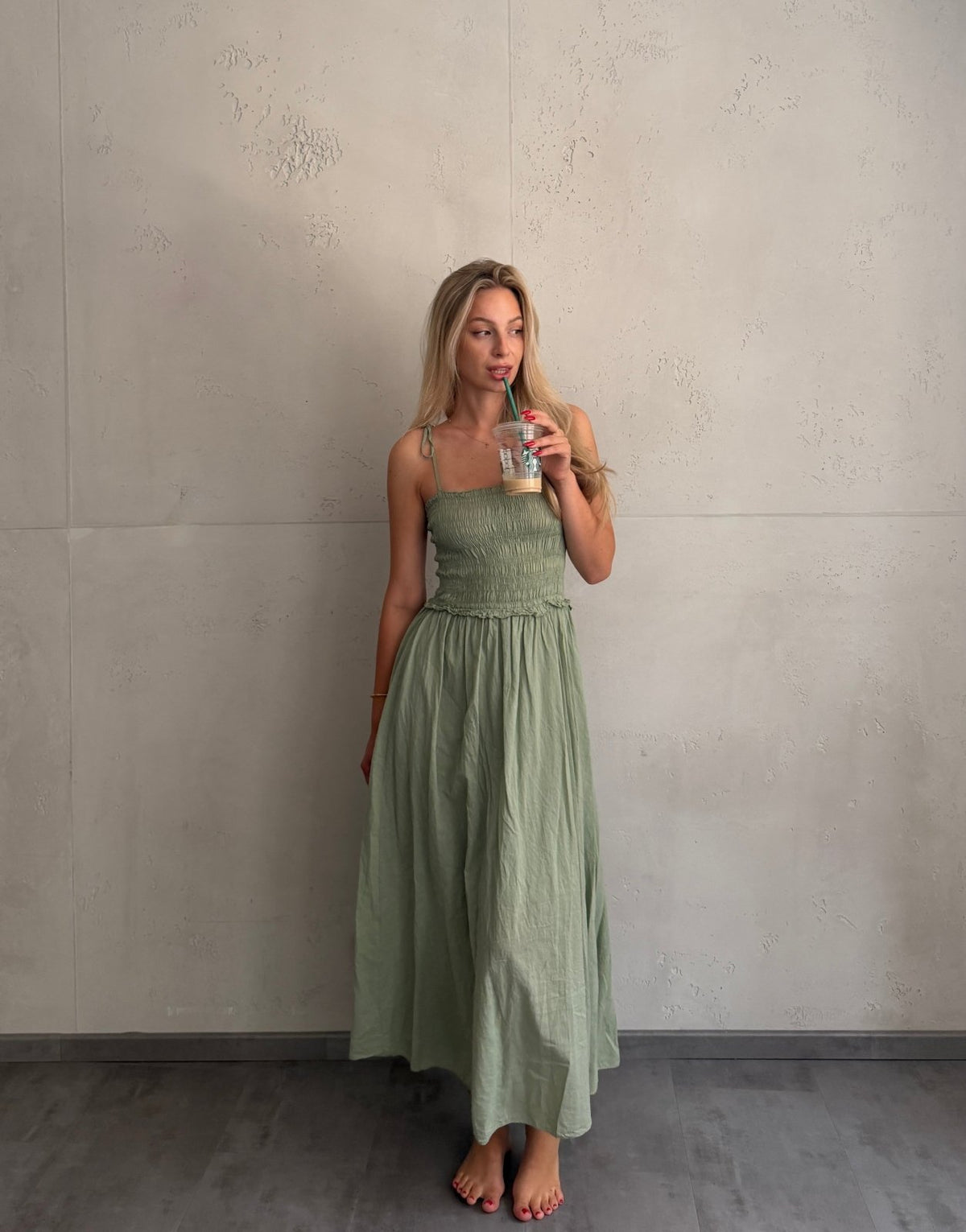 Baumwoll Maxikleid mit Bindeträgern – Der Gummizug macht den Unterschied - Switch-Fashion
