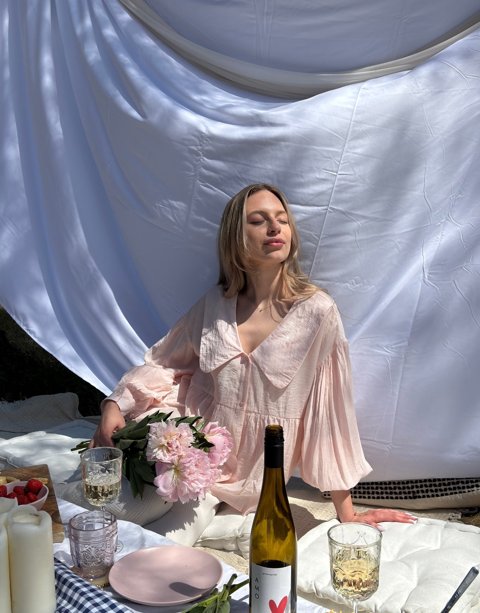 Bluse mit 80s - Kragen und Knopfleiste - Switch - Fashion