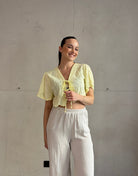 Bluse mit Lochdesign und Schleifen - Switch - Fashion