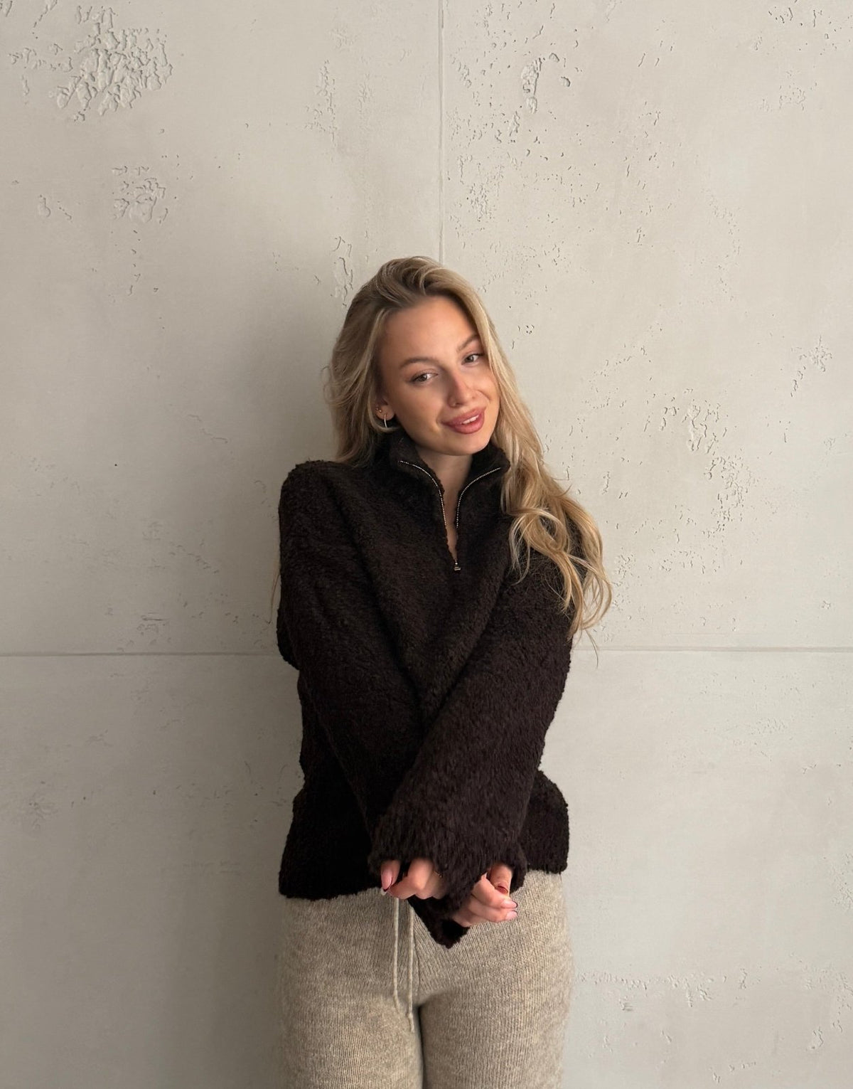Boucle Pullover mit Stehkragen - Switch-Fashion