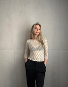 Cashmere Blend Longsleeve mit Punkten – Leicht transparent, unvergleichbar soft - Switch - Fashion
