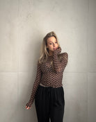 Cashmere Blend Longsleeve mit Punkten – Leicht transparent, unvergleichbar soft - Switch - Fashion