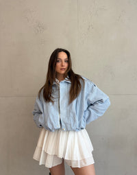 Cord-Bomberjacke im Boxy Style