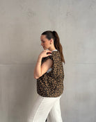 Cord - Weste mit Leo - Print und Seitentaschen - Switch - Fashion