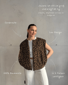 Cord - Weste mit Leo - Print und Seitentaschen - Switch - Fashion
