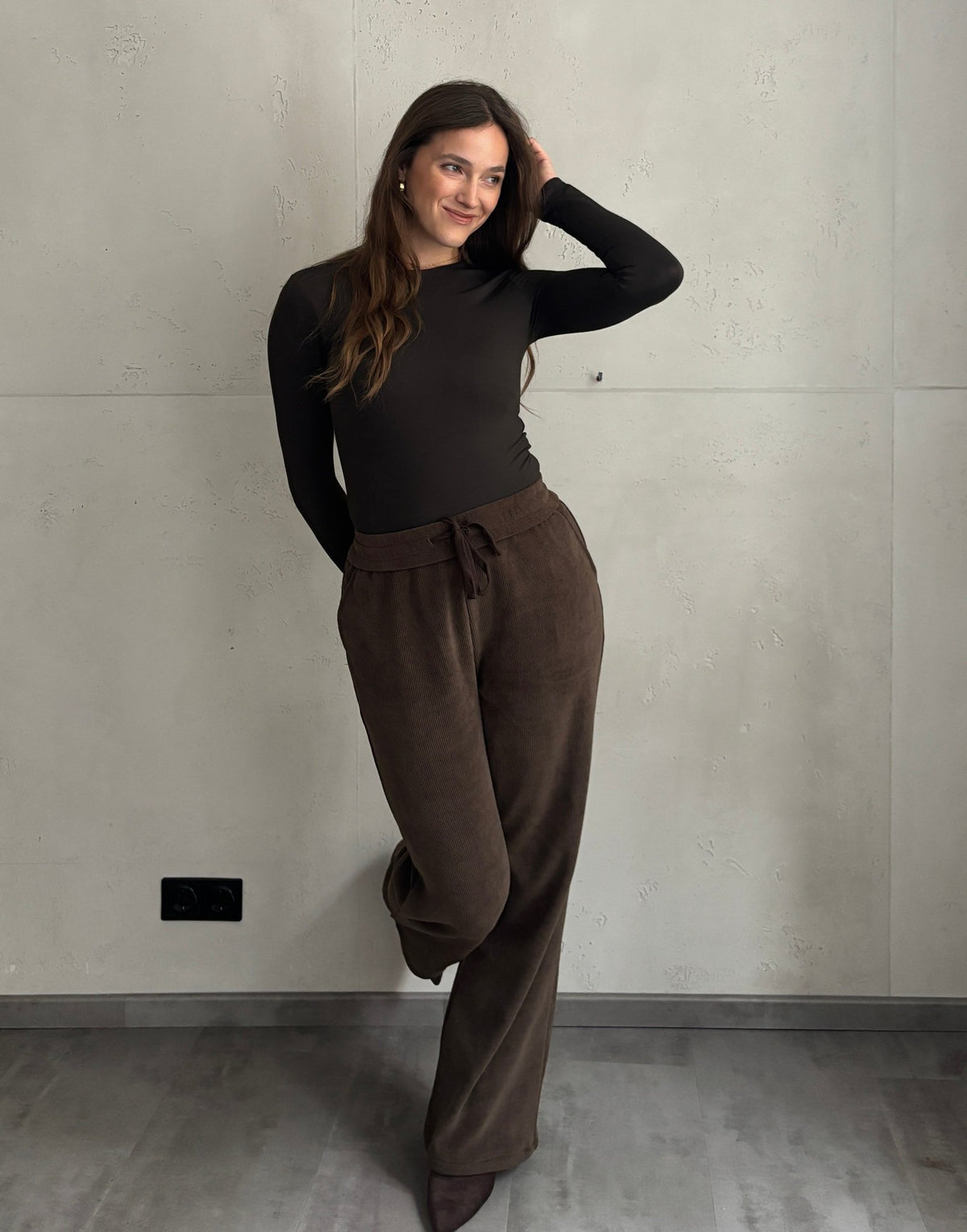 Cordhose mit weitem Bein