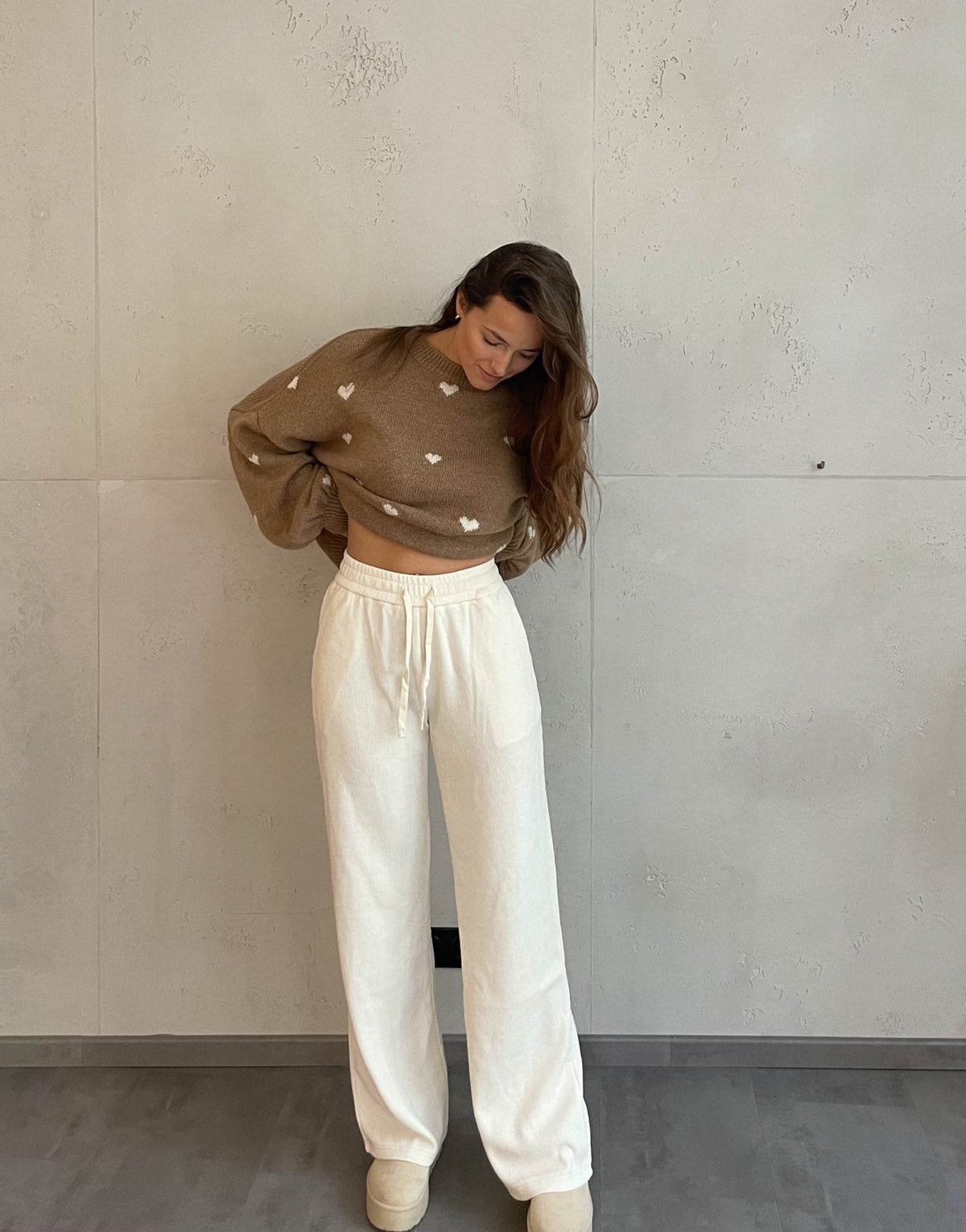 Cordhose mit weitem Bein