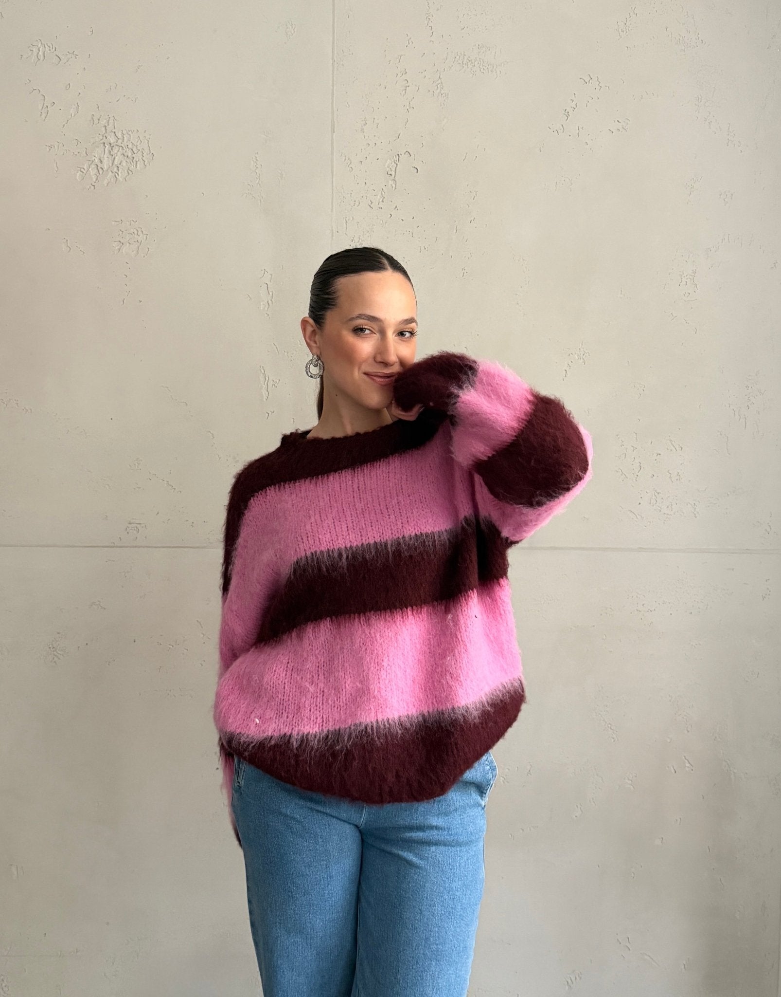 Cozy Vibes: Gestreifter Pullover im Mohair - Look - Switch - Fashion