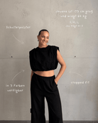 Crop Top mit Schulterpolstern - Switch-Fashion