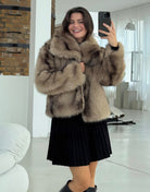 Fake Fur Jacke mit Druckknöpfen - Switch - Fashion