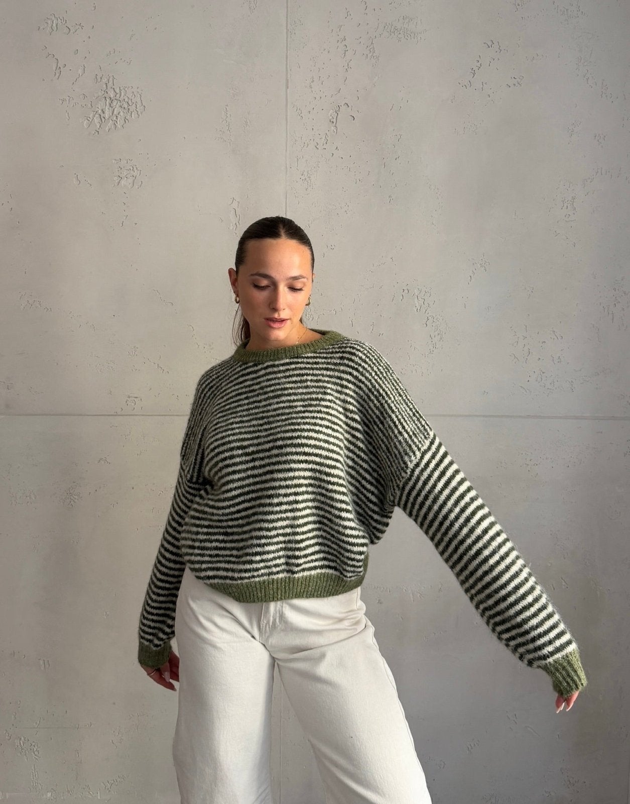 Feingestreifter Pullover - Switch-Fashion