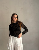 Figurbetontes Langarmshirt aus Spitze (Sheer Look) - Switch - Fashion