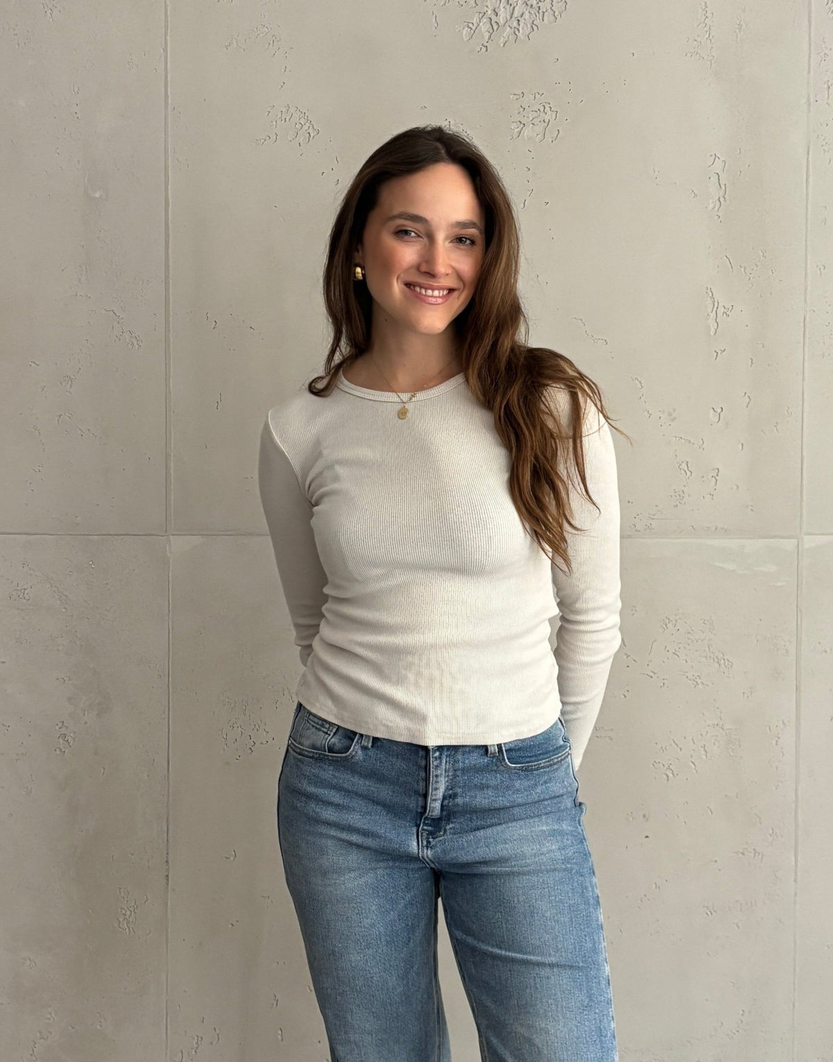 Geripptes Basic Longsleeve