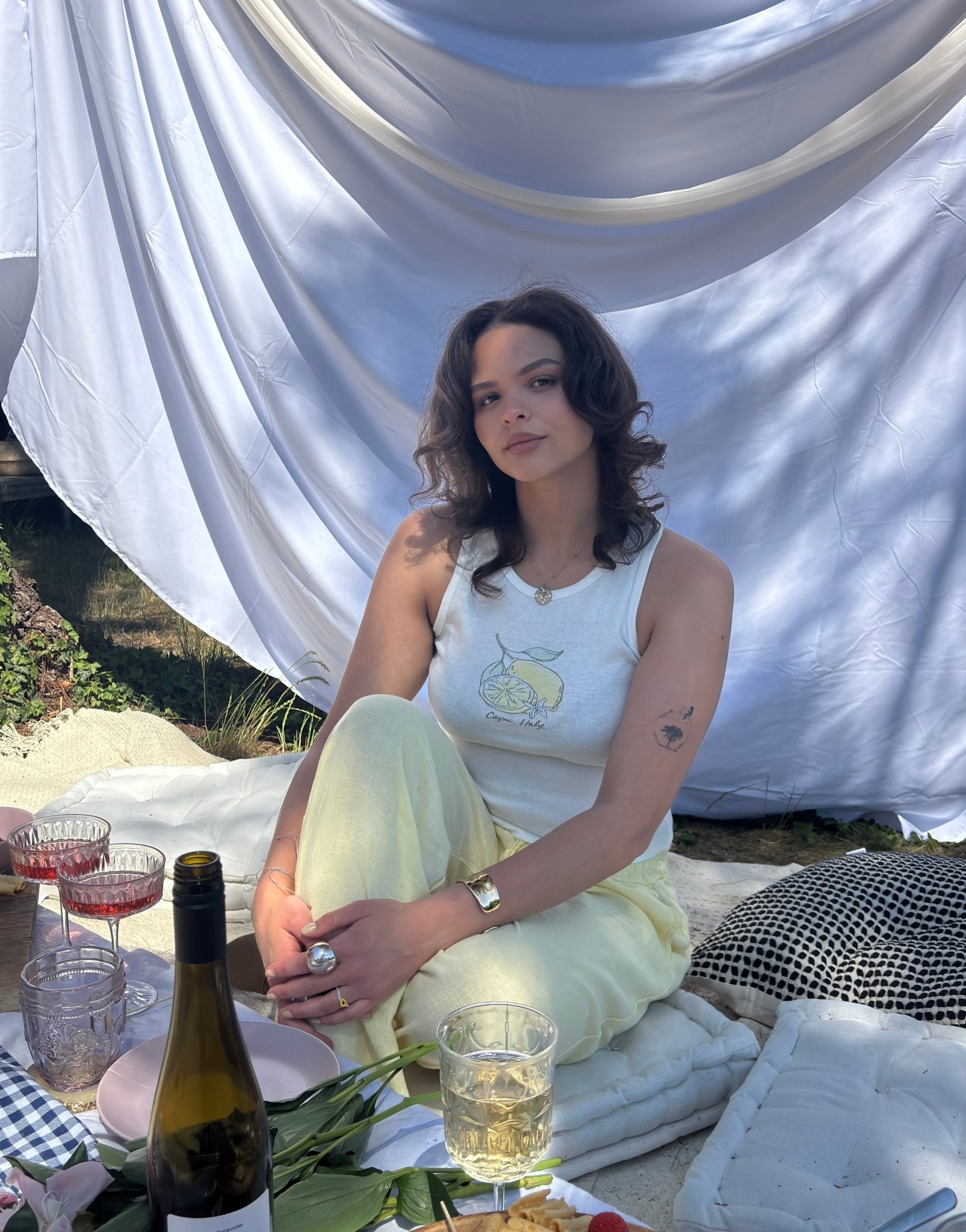 Geripptes Zitronen Top aus Baumwolle – Capri Vibes für den Sommer - Switch - Fashion