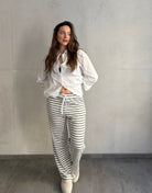 Gestreifte Hose aus Viskose - Switch - Fashion