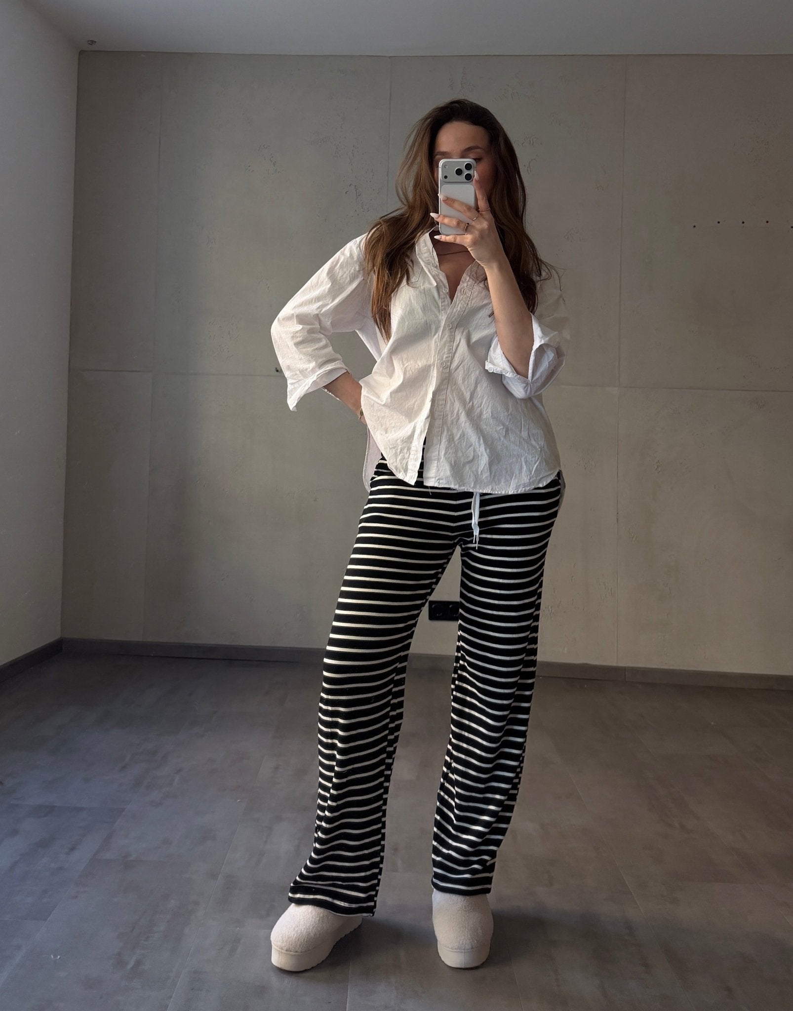 Gestreifte Hose aus Viskose - Switch - Fashion