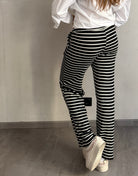 Gestreifte Hose aus Viskose - Switch - Fashion