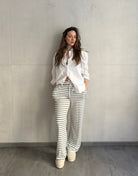 Gestreifte Hose aus Viskose - Switch - Fashion