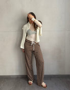 Gestreifte Hose aus Viskose - Switch - Fashion