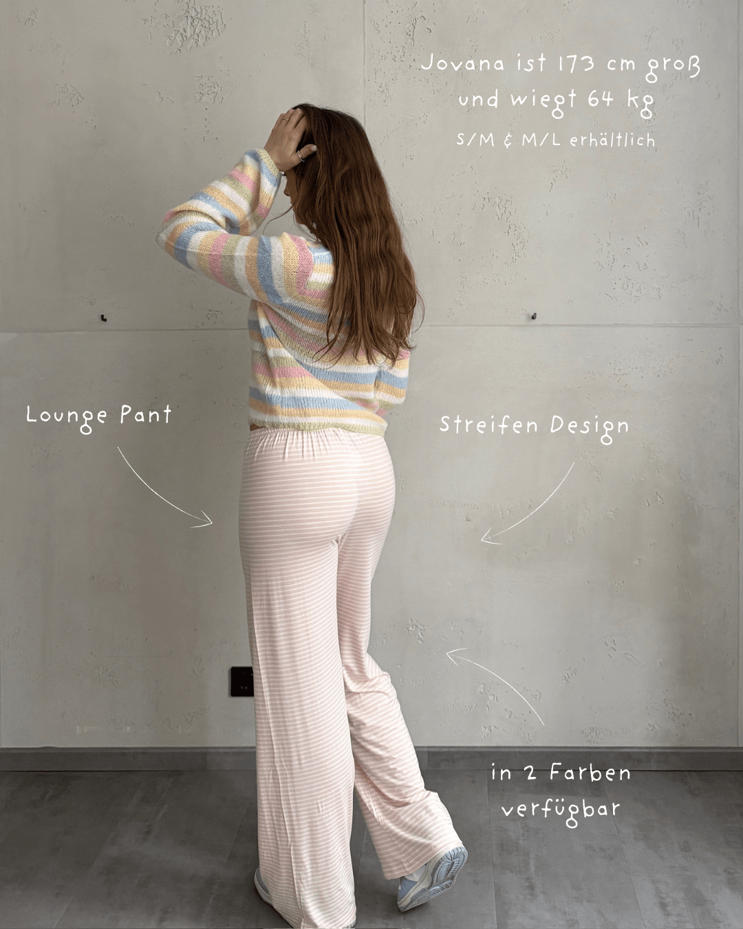 Gestreifte Lounge Pant aus Rayon - Stretch - Switch - Fashion