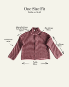 Gestreifte Strickjacke mit Reißverschluss & Stehkragen - Switch-Fashion