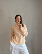 Gestreifte Strickjacke mit Reißverschluss & Stehkragen - Switch - Fashion