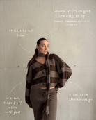 Gestreifte Strickjacke mit Schal & V - Ausschnitt - Switch - Fashion