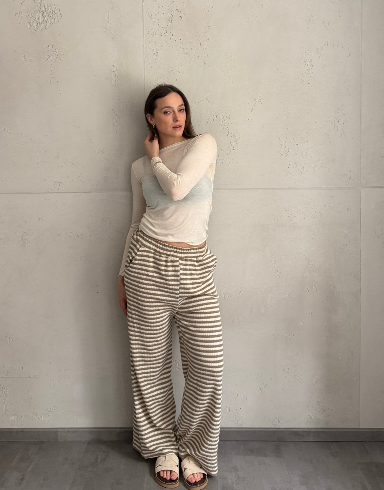 Gestreifte Wide Leg Hose im Zickzack - Look - Switch - Fashion