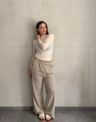 Gestreifte Wide Leg Hose im Zickzack - Look - Switch - Fashion