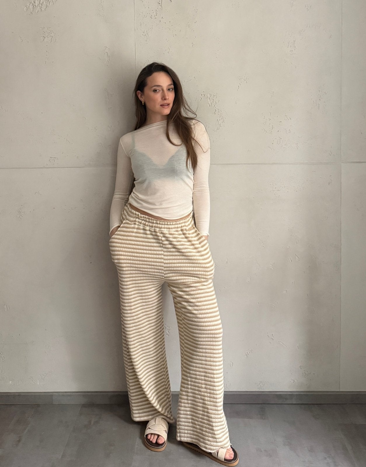 Gestreifte Wide Leg Hose im Zickzack - Look - Switch - Fashion