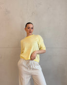 Gestreifter Kurzarm Pullover - Switch - Fashion