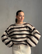 Gestreifter Oversize Pullover mit Bund - Switch - Fashion
