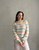 Gestreifter Pastell Pullover mit Rundhals - Switch - Fashion