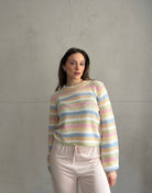 Gestreifter Pastell Pullover mit Rundhals - Switch - Fashion