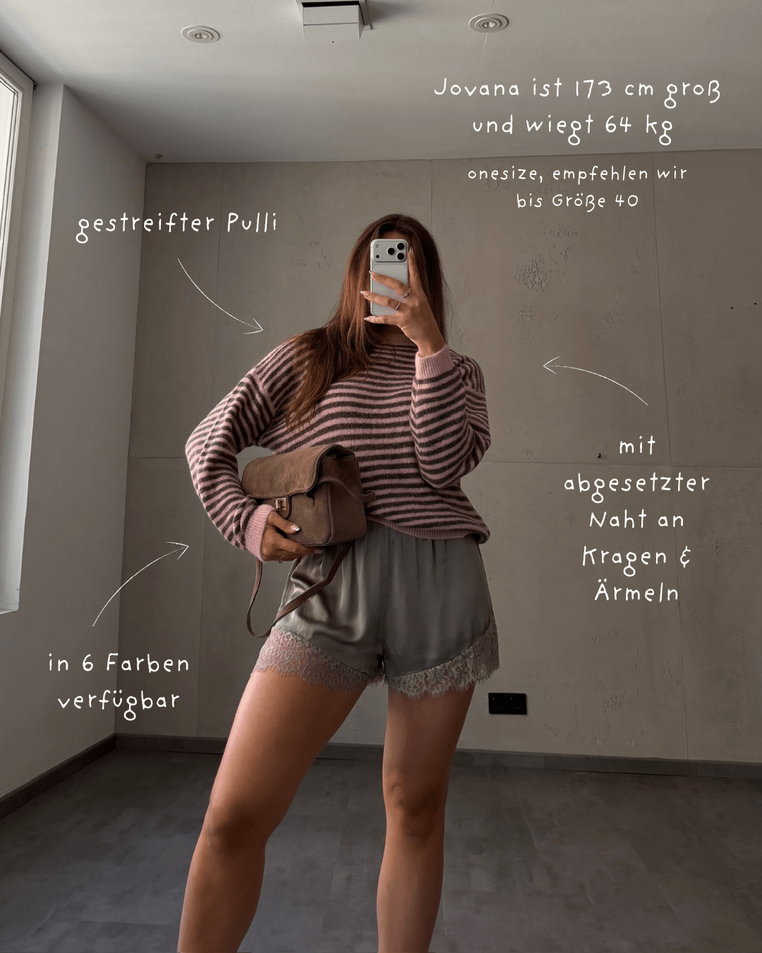 Gestreifter Pullover mit abgesetzter Naht - Switch-Fashion