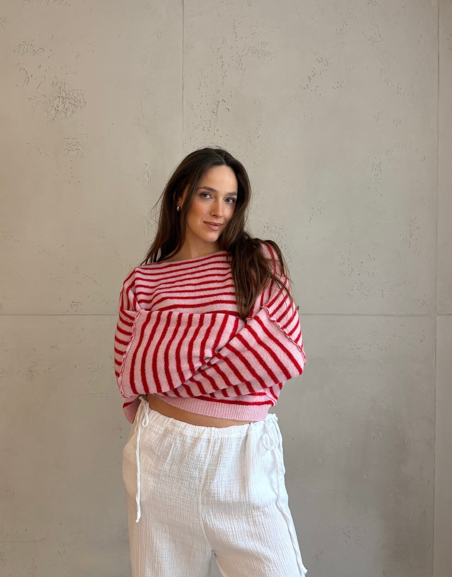 Gestreifter Pullover mit Außennaht - Switch - Fashion