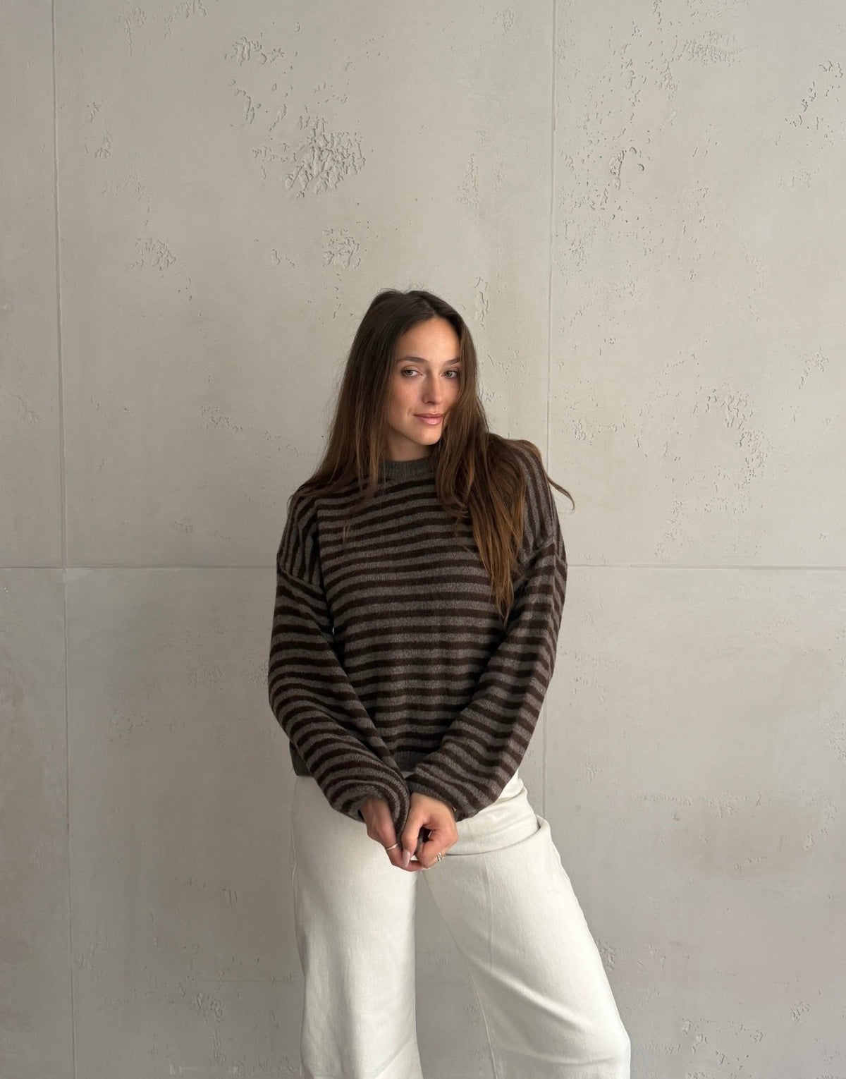 Gestreifter Pullover mit Rundhals - Switch-Fashion
