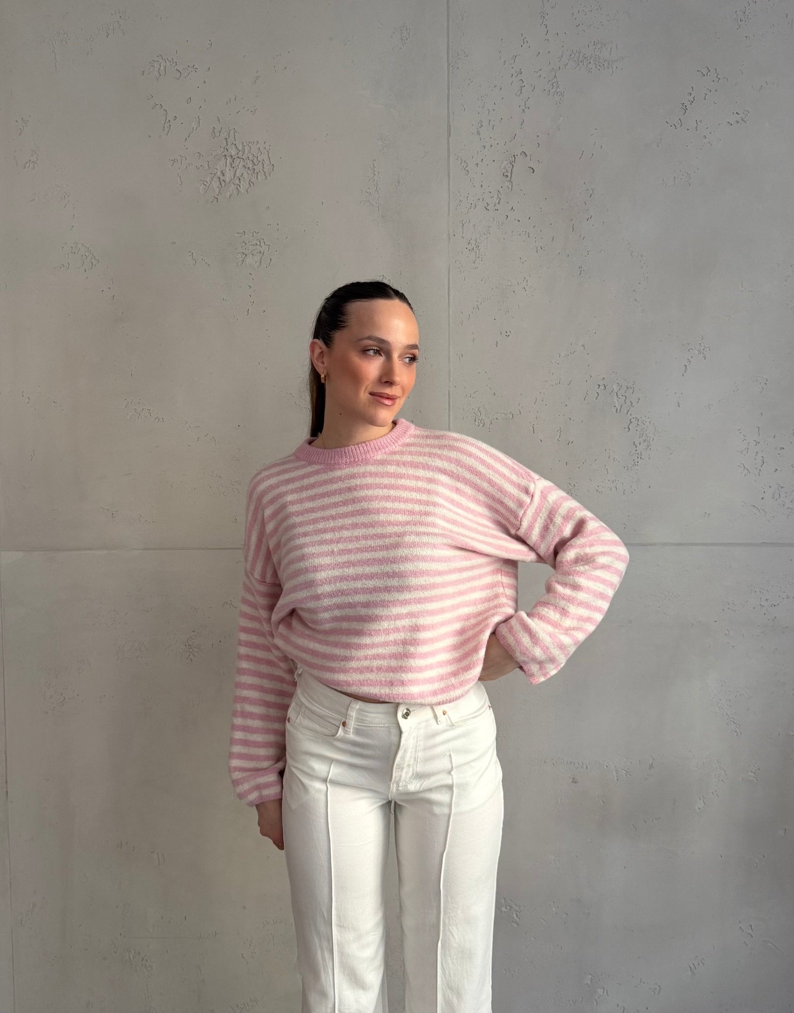 Gestreifter Pullover mit Rundhals - Switch - Fashion