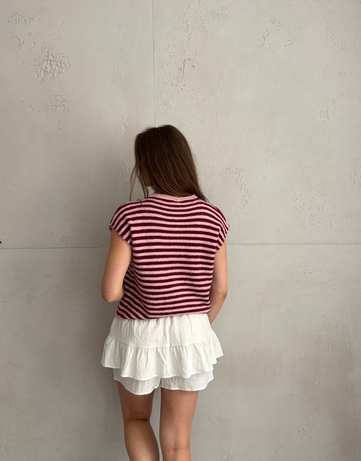 Gestreifter Pullunder mit Knopfleiste - Switch-Fashion