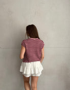 Gestreifter Pullunder mit Knopfleiste - Switch-Fashion