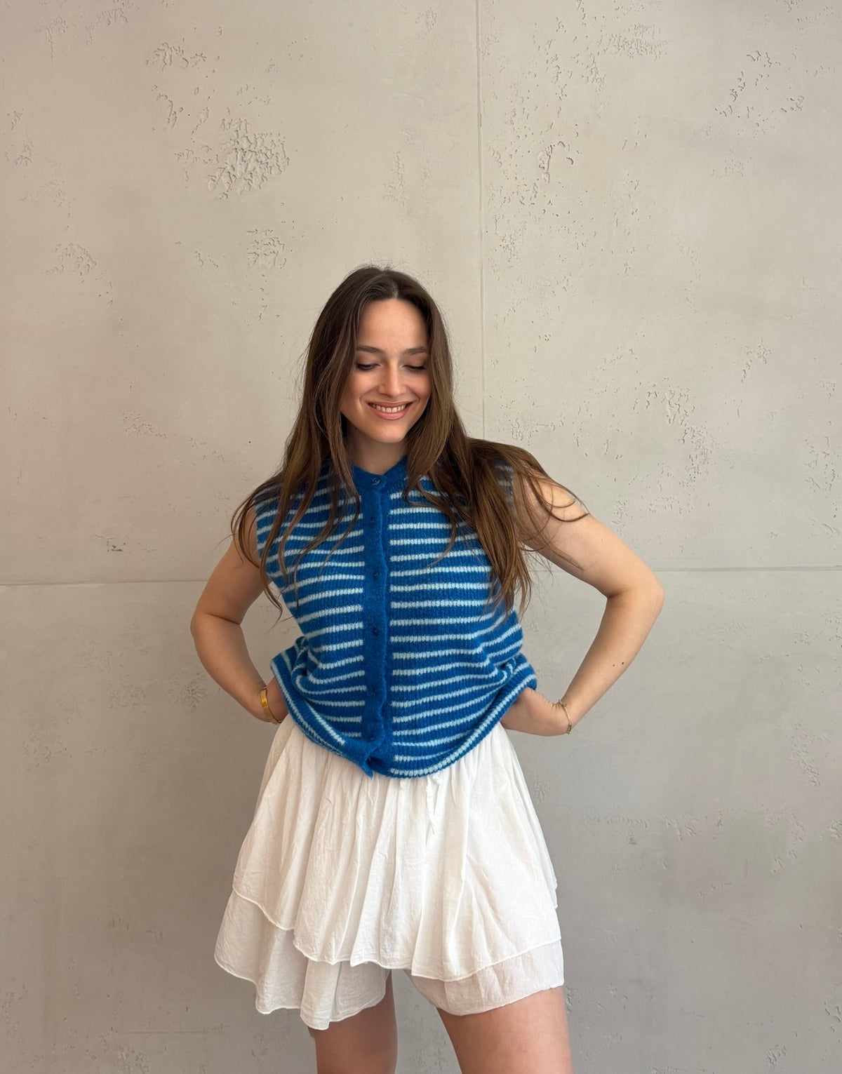 Gestreifter Pullunder mit Knopfleiste - Switch - Fashion