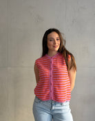 Gestreifter Pullunder mit Knopfleiste - Switch - Fashion