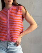 Gestreifter Pullunder mit Knopfleiste - Switch - Fashion