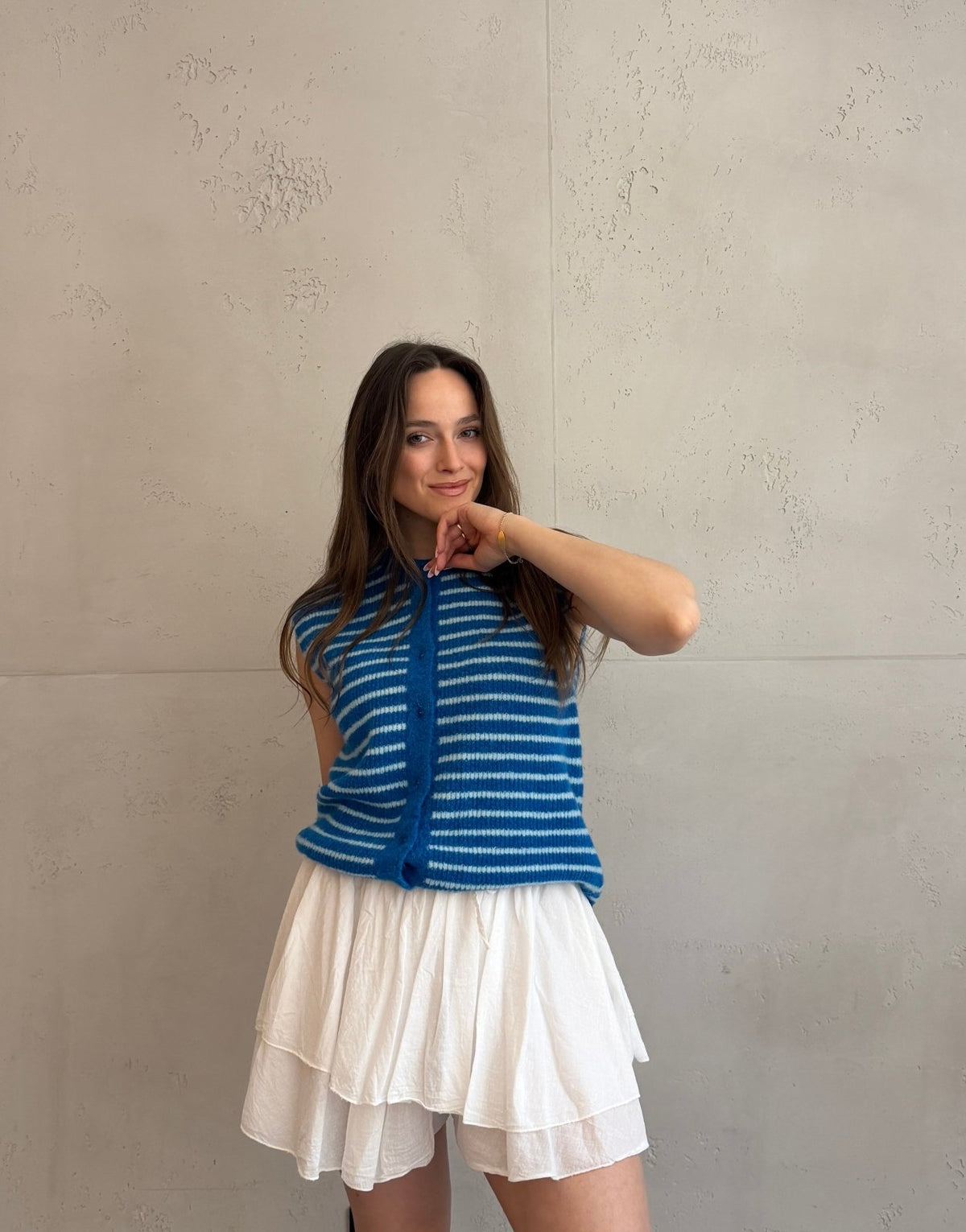 Gestreifter Pullunder mit Knopfleiste - Switch - Fashion