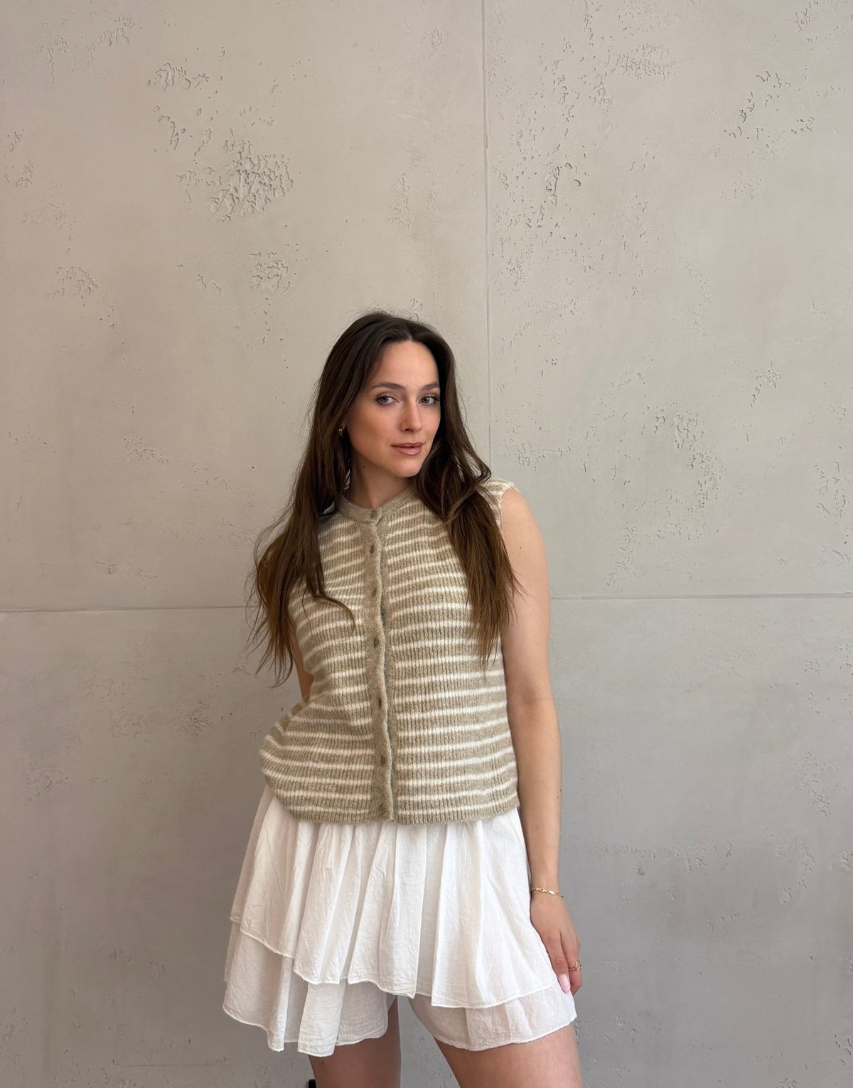 Gestreifter Pullunder mit Knopfleiste - Switch - Fashion