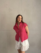 Gestreifter Zip - Pullunder - Switch - Fashion