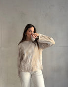 Gestreiftes Basic Longsleeve Shirt mit weitem Arm - Switch - Fashion